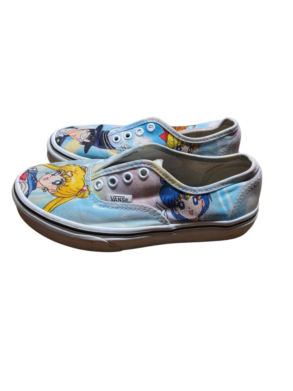 Vans x Sailor Moon Kids Slip-On Shoes Size 2 Anime Canvas Sneakers Youth